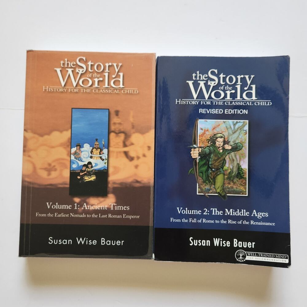 The Story of the World Volume 1 & 2 Susan Wise Bauer Homeschool History PB